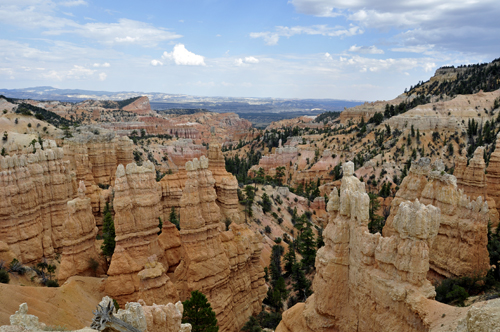 eye level fiew of hoodoos